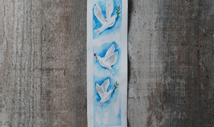 Мастер-класс «Акварельный голубь»